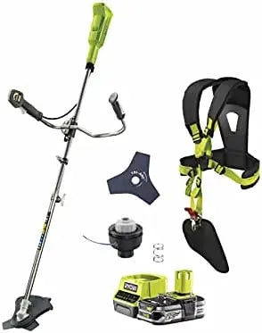 Pack RYOBI débroussailleuse 18V One+ OBC1820B - 1 Batterie 2.5Ah - 1 Chargeur Rapide RC18120-125 – 2,5 Ah, gris/noir