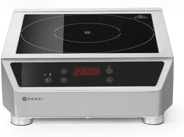HENDI Plaque de cuisson à induction de table professionnelle – 3500 W, argenté