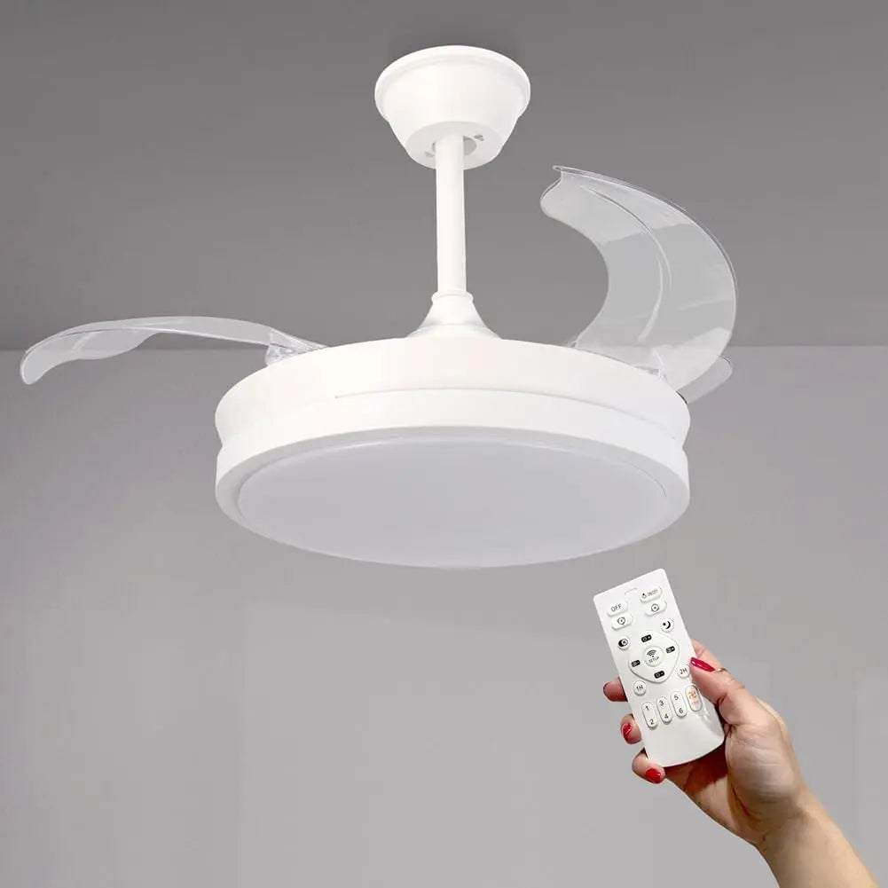 M mimotec - Ventilateur de plafond avec lumière LED blanc Thor – LM8821