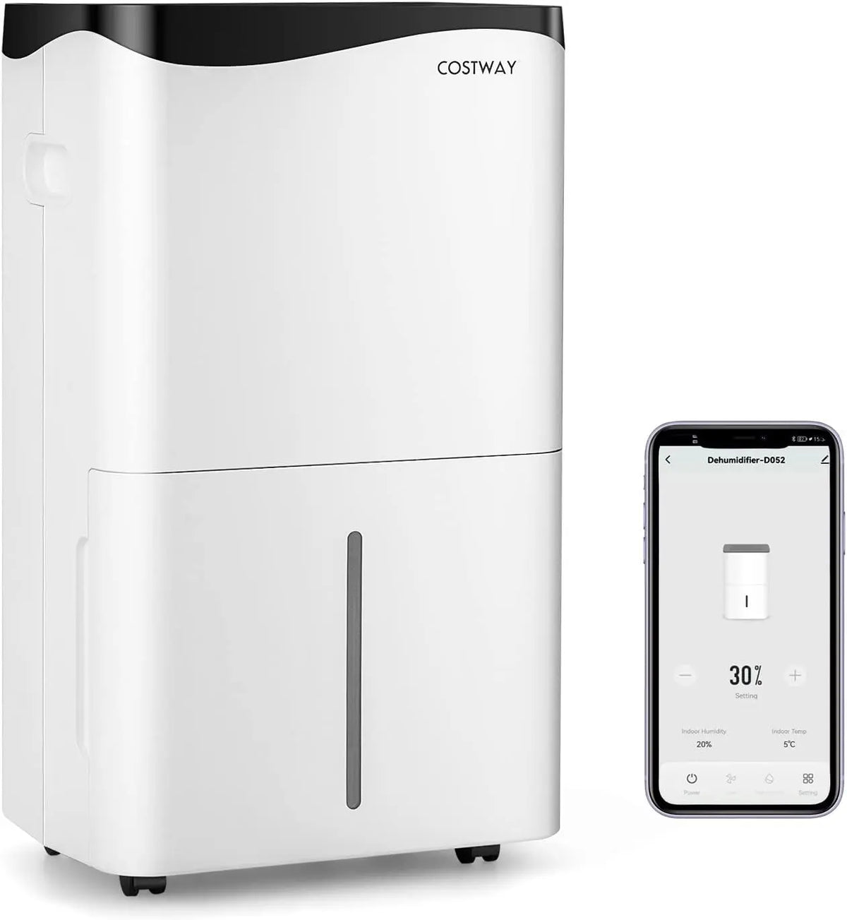 FANTASK Séchoir de chantier 4 modes 50 l/jour avec minuterie 24 h – 50 Hz, blanc