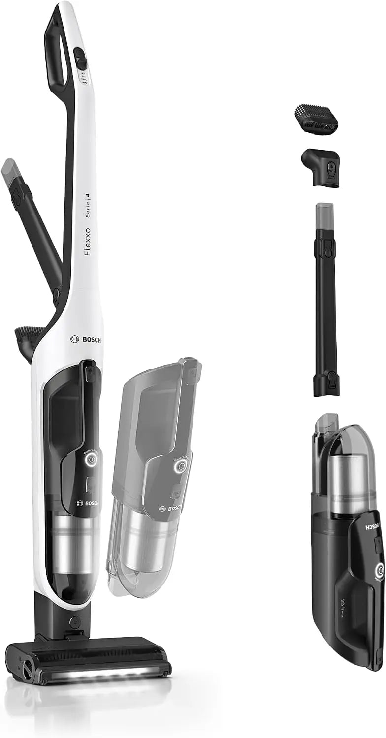 Bosch Flexxo Série 4 aspirateur – sans fil, BKH4WN28, blanc