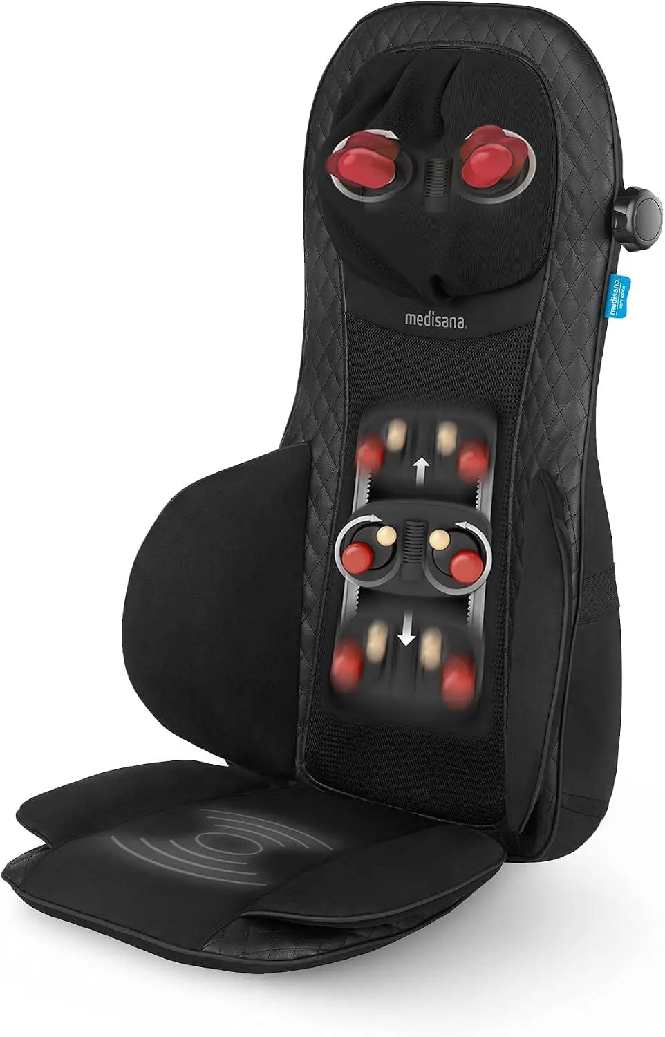 Medisana MCN Coussin de massage Shiatsu pour le dos et la nuque – rouge