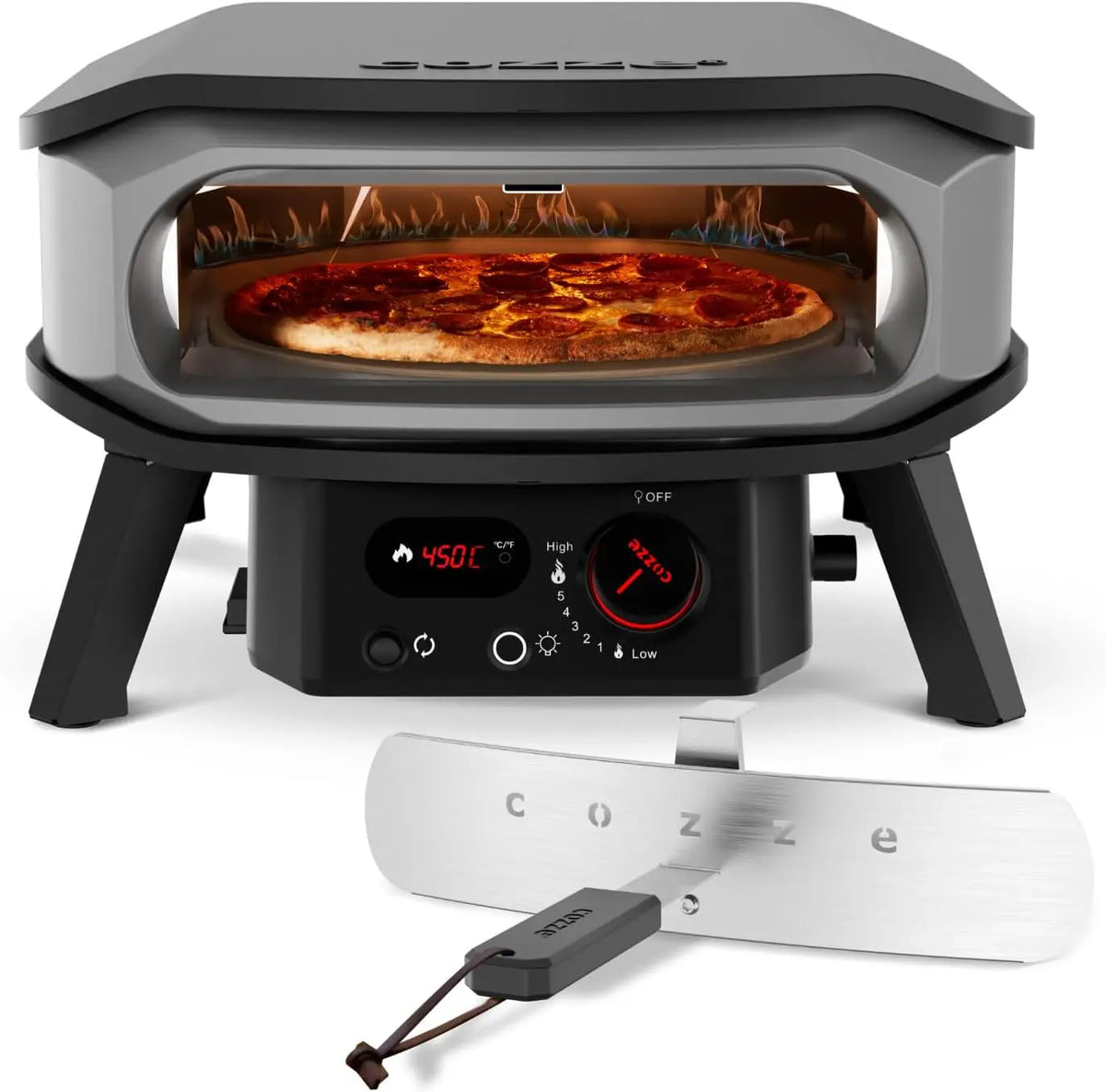 Cozze four à pizza – 6,0 kW, gris/noir