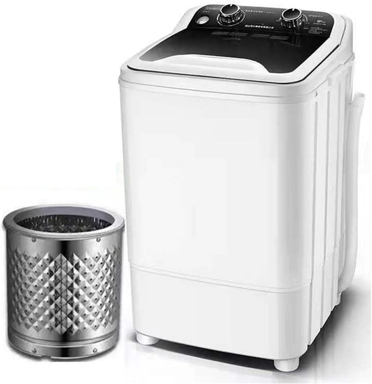 Machine à laver portable 7 kg – 400 W, gris/noir
