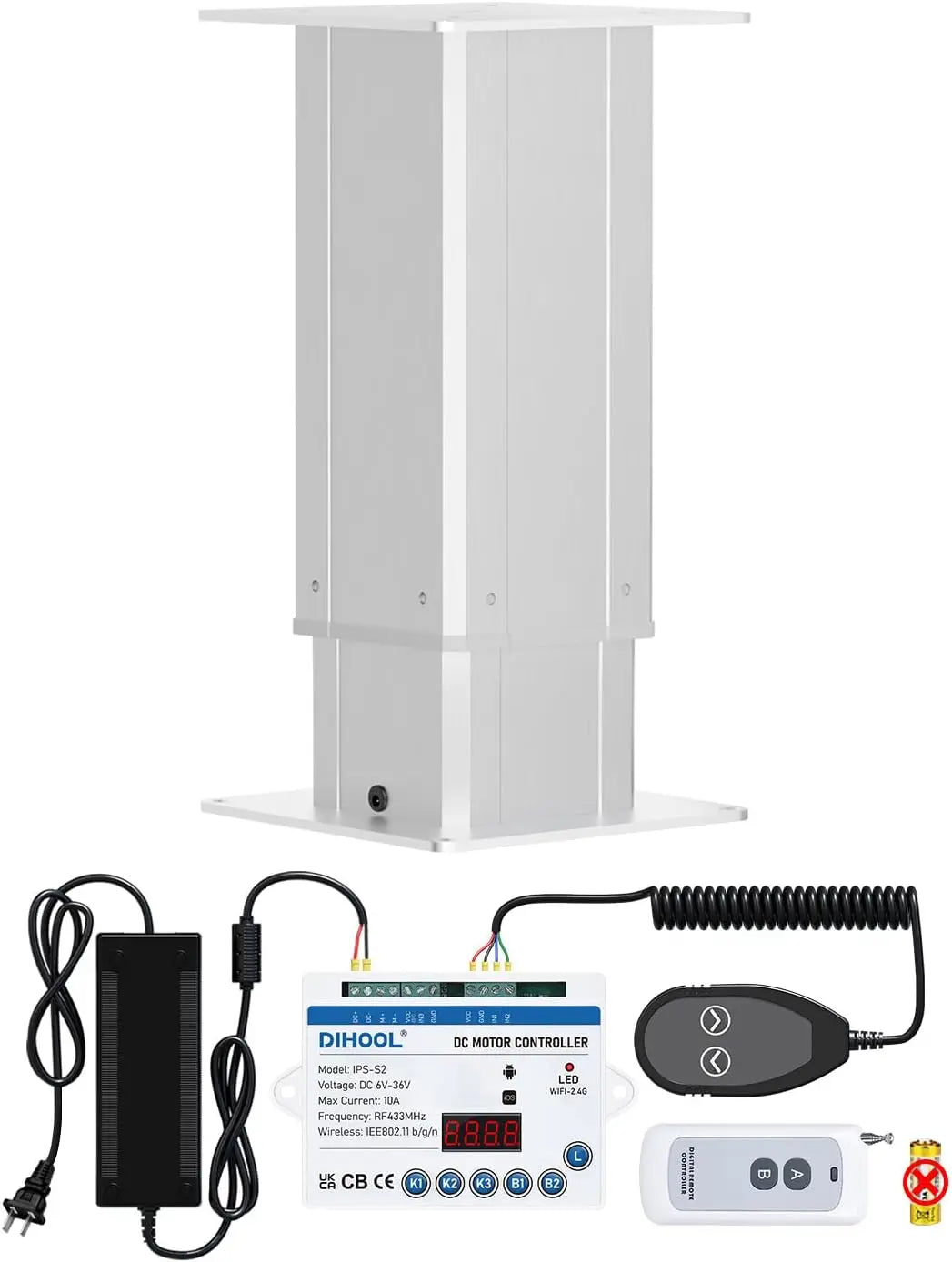 DIHOOL Table élévatrice électrique 270kg Capacité hauteur réglable 520-920mm Châssis télescopique – 120 W, gris
