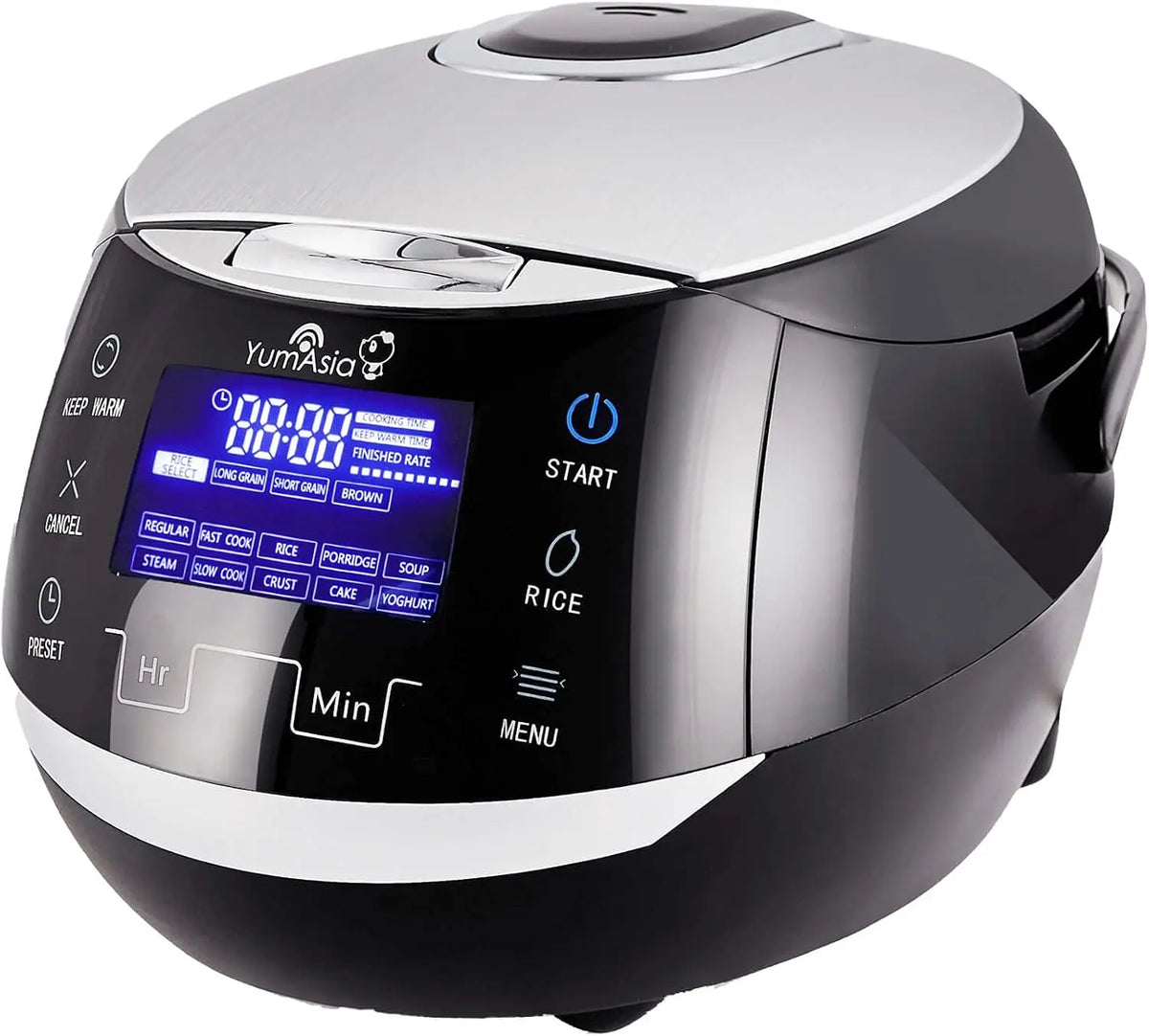 Yum Asia Sakura Cuiseur à riz avec bol en céramique et logique floue avancée – 1,5 litre, 50 Hz, gris/noir