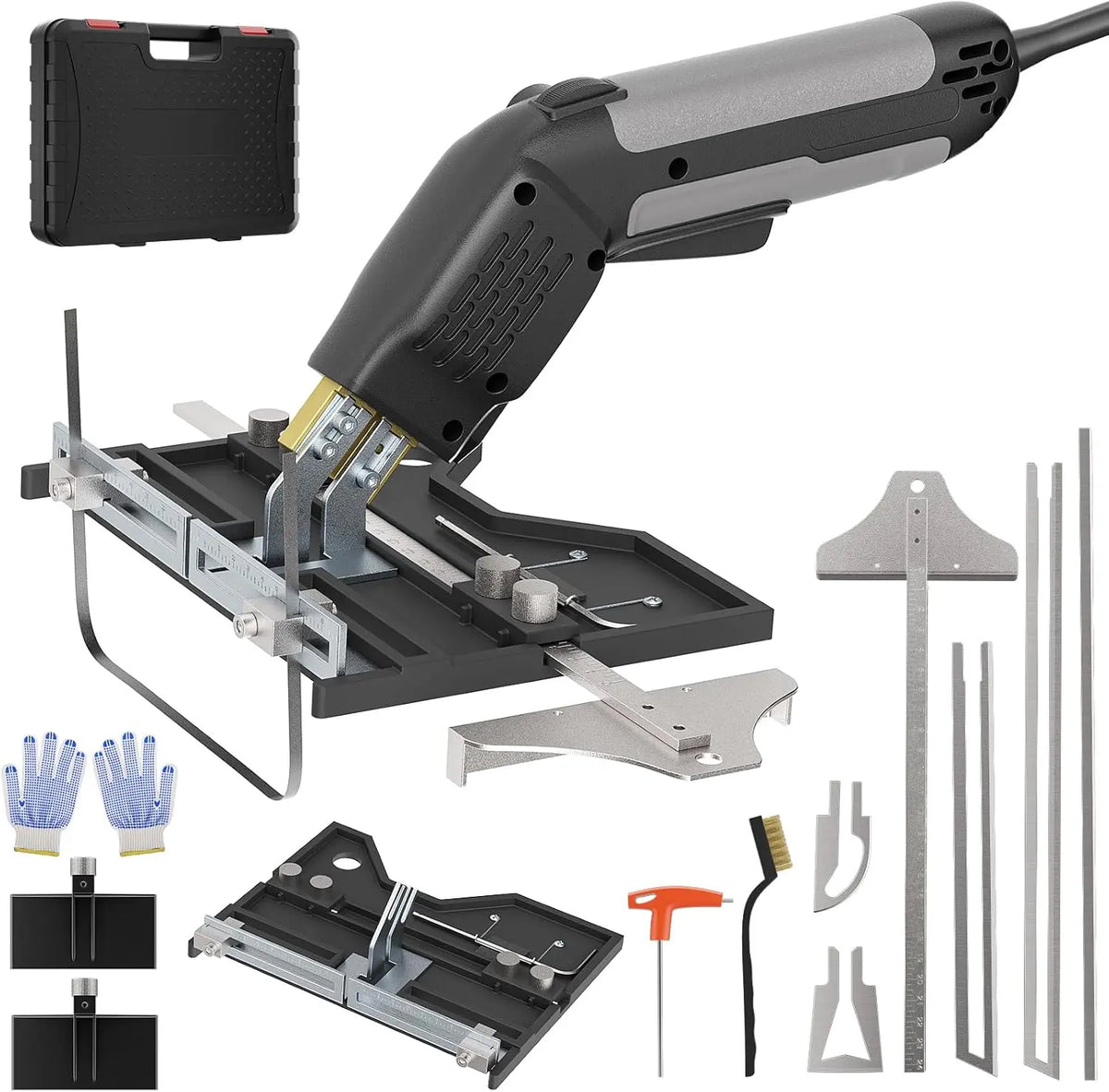 300W Couteau Électrique à Chaud Découpe Polystyrène avec 5 Lames – gris/noir