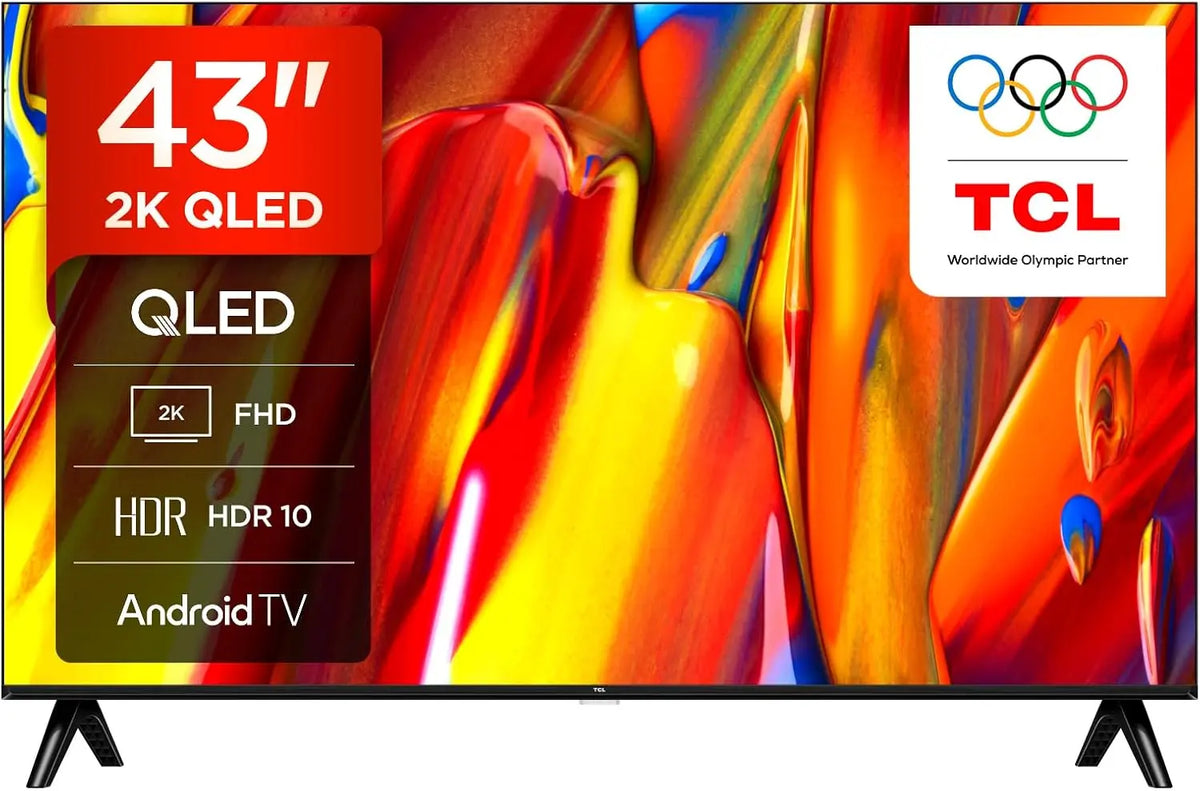 TCL 43V5C téléviseur QLED Direct LED Smart haute définition 43' avec Android téléviseur & HDR – noir