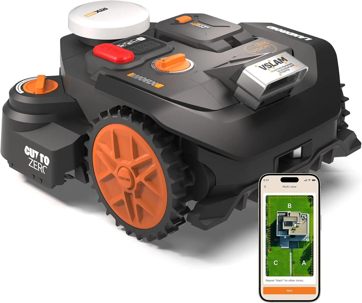 WORX Vision Cloud 2WD WR306E Robot Tondeuse 600 m² – gris/noir