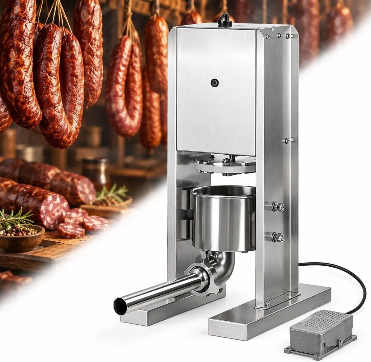 Remplisseur De Saucisses poussoir à saucisses – gris/orange