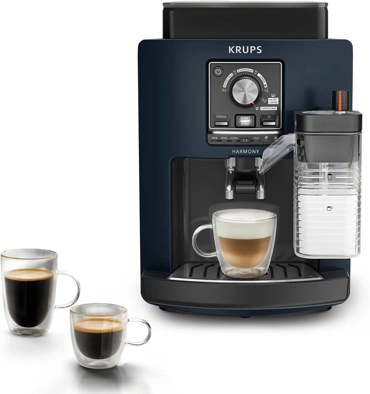 KRUPS - Harmony Lait - Machine Espresso Automatique - Bleu Nuit - 15 bars – machine à café