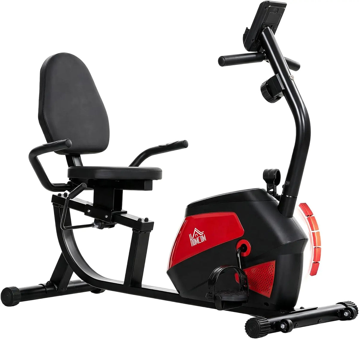 HOMCOM Vélo d'appartement avec dossier – noir/gris