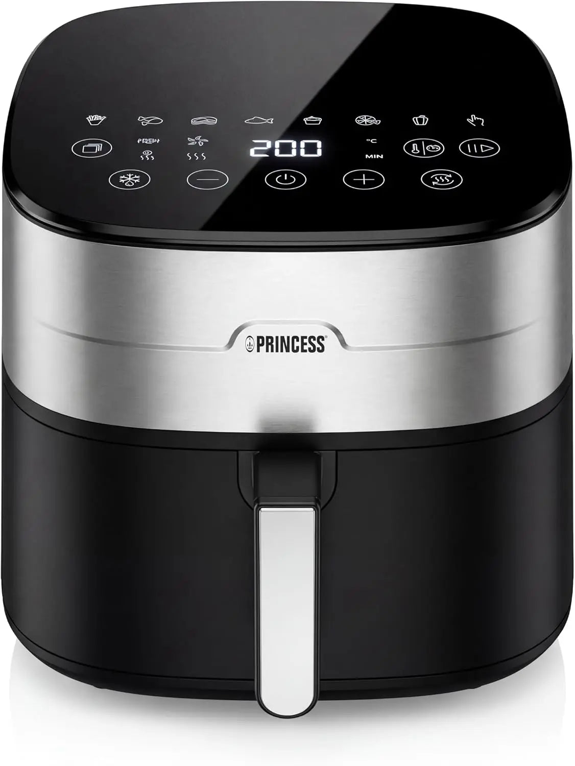 Princess Dual Heat Airfryer 8L XXL friteuse – 2000 W, noir/gris