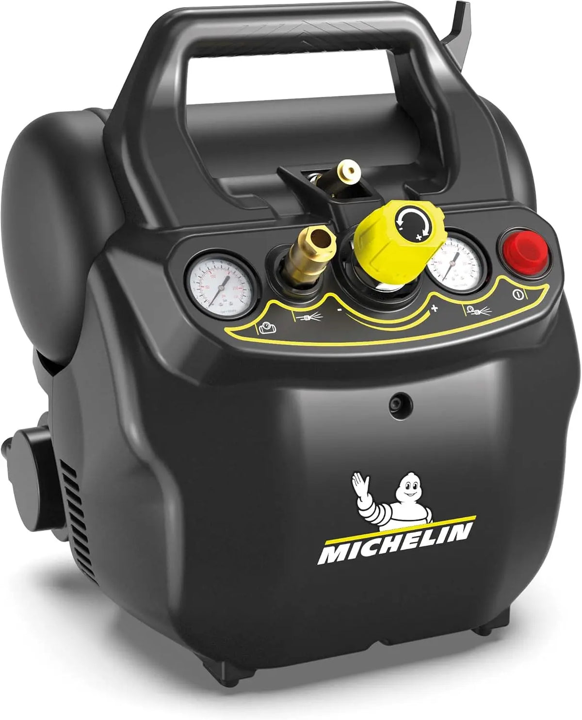 MICHELIN MX POP AIR 6-1.5 - Compresseur d'Air portable Sans Huile - Réservoir 6 L - Moteur 1,5 CV - 8 Bar – 1,1 kW, 50 Hz, gris/noir