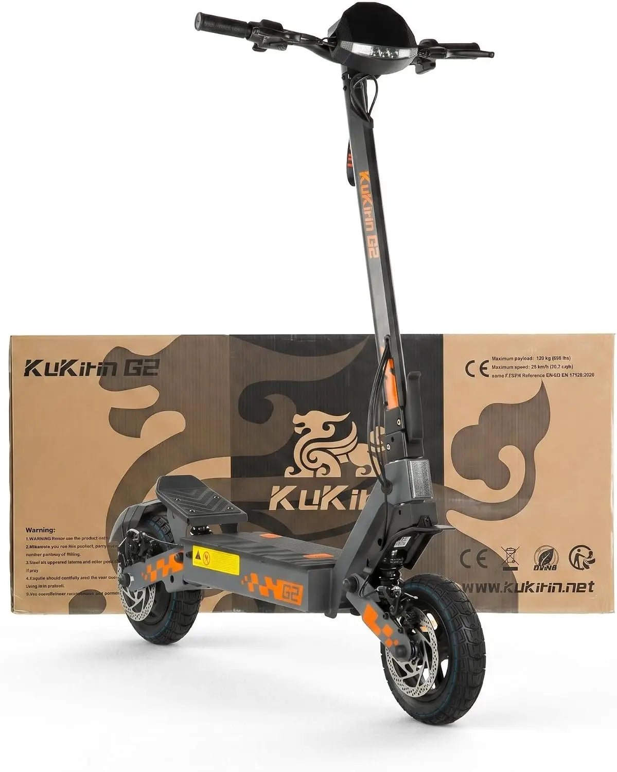 KUKIRIN G2 Trottinette Électrique Adulte – 15,6 Ah, gris/beige