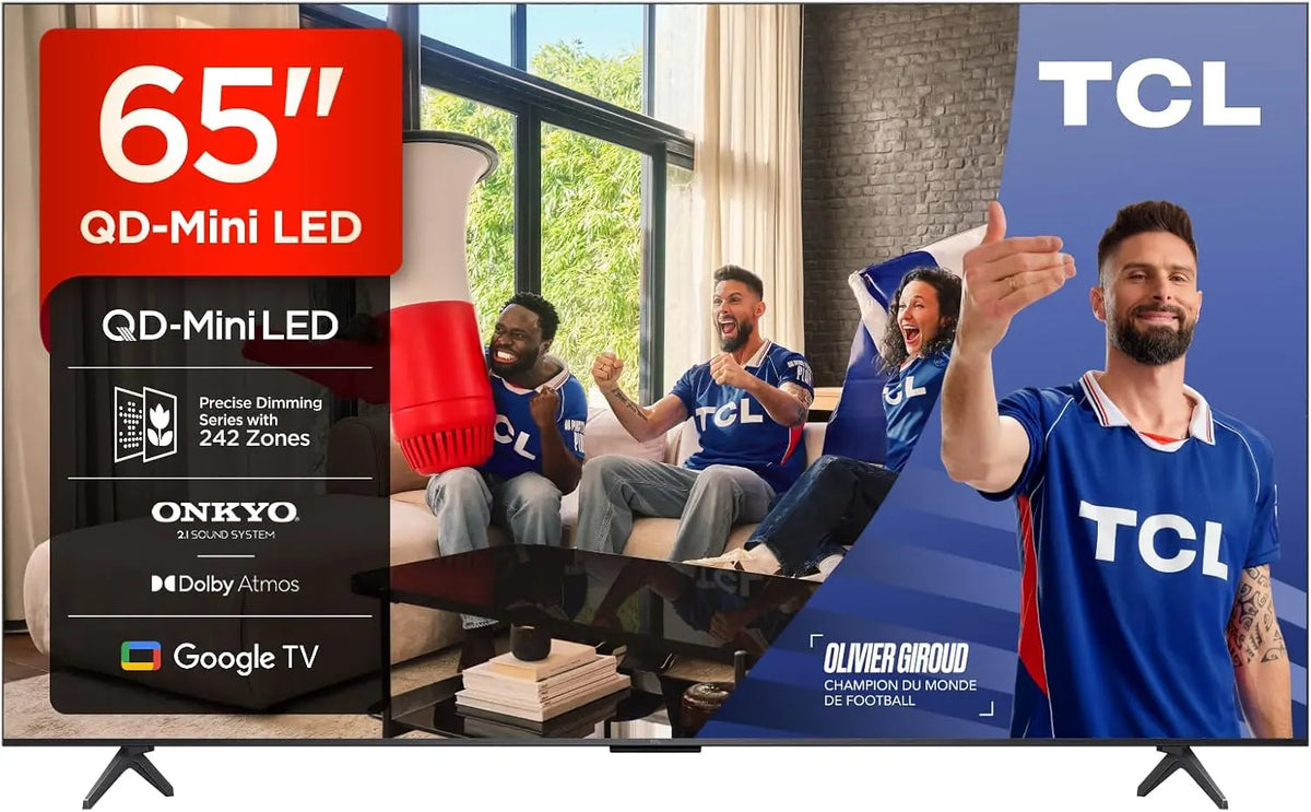 TCL 65Q6C QD-Mini LED téléviseur – 144 Hz, noir