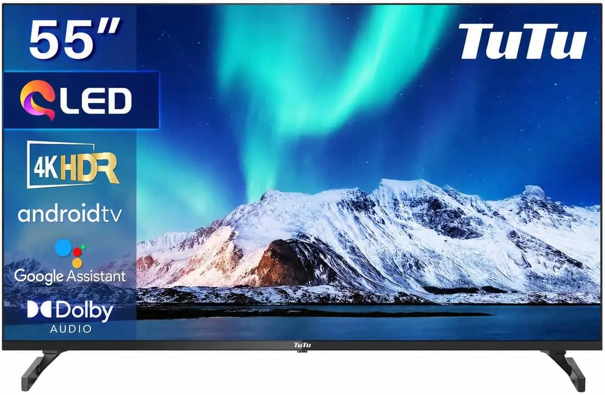 TuTu TUQ55UN1 Téléviseur 55 Pouces 139 cm – DVB-T/T2, noir