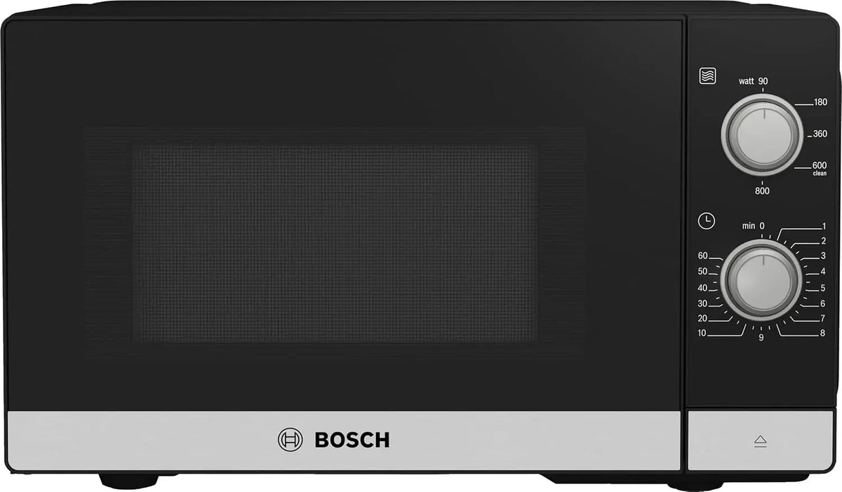 Bosch FFL020MS2 Série 2 - Micro-ondes four à micro-ondes – 90 W / 180 W, 20 l, noir/gris