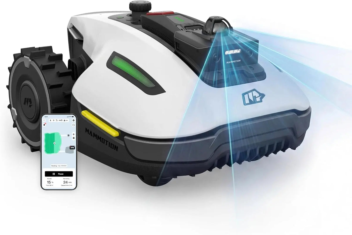 MAMMOTION YUKA Mini 2 800 LiDAR Robot Tondeuse – bleu/gris/noir