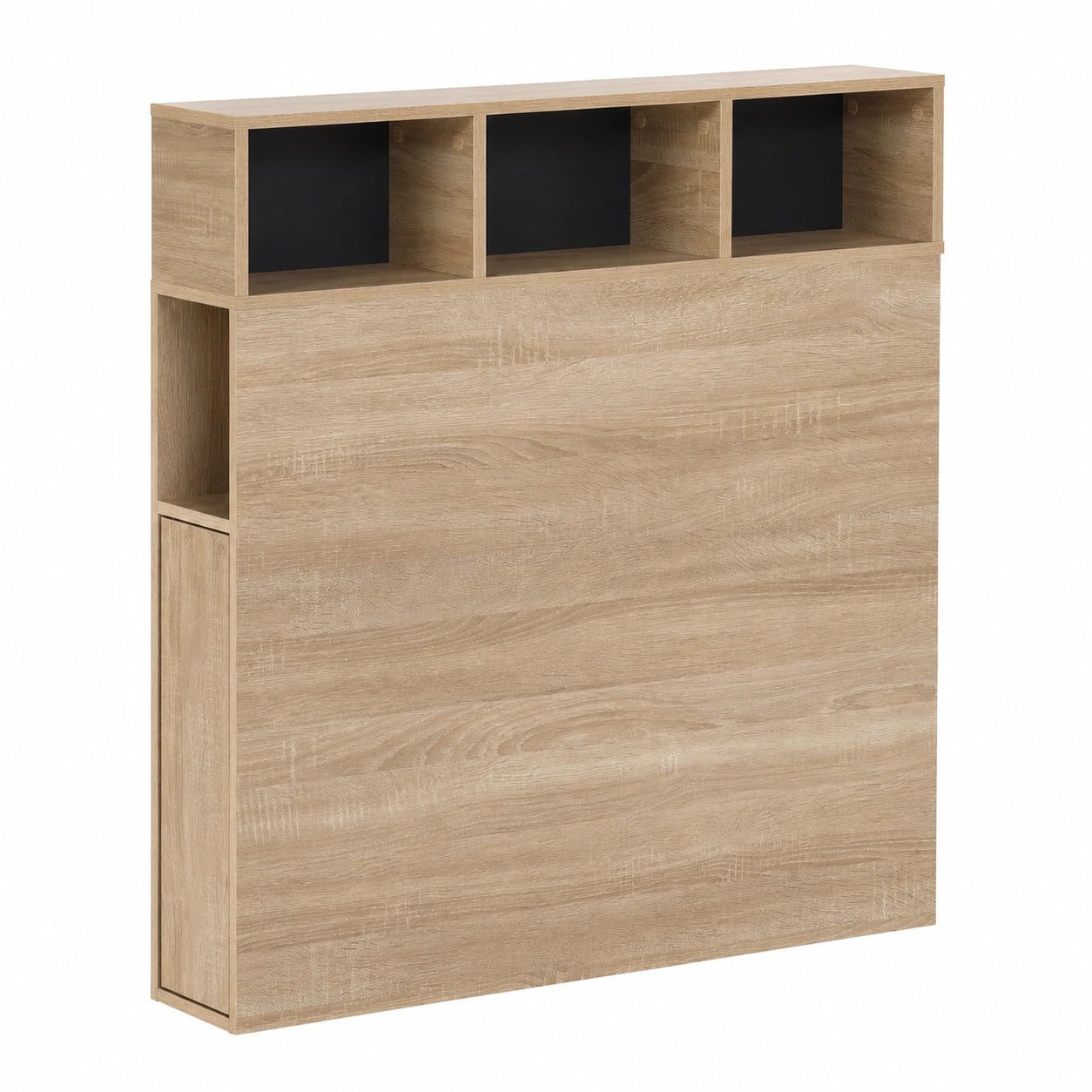 Lit, en chêne, avec rangement, avec portes, pour la chambre