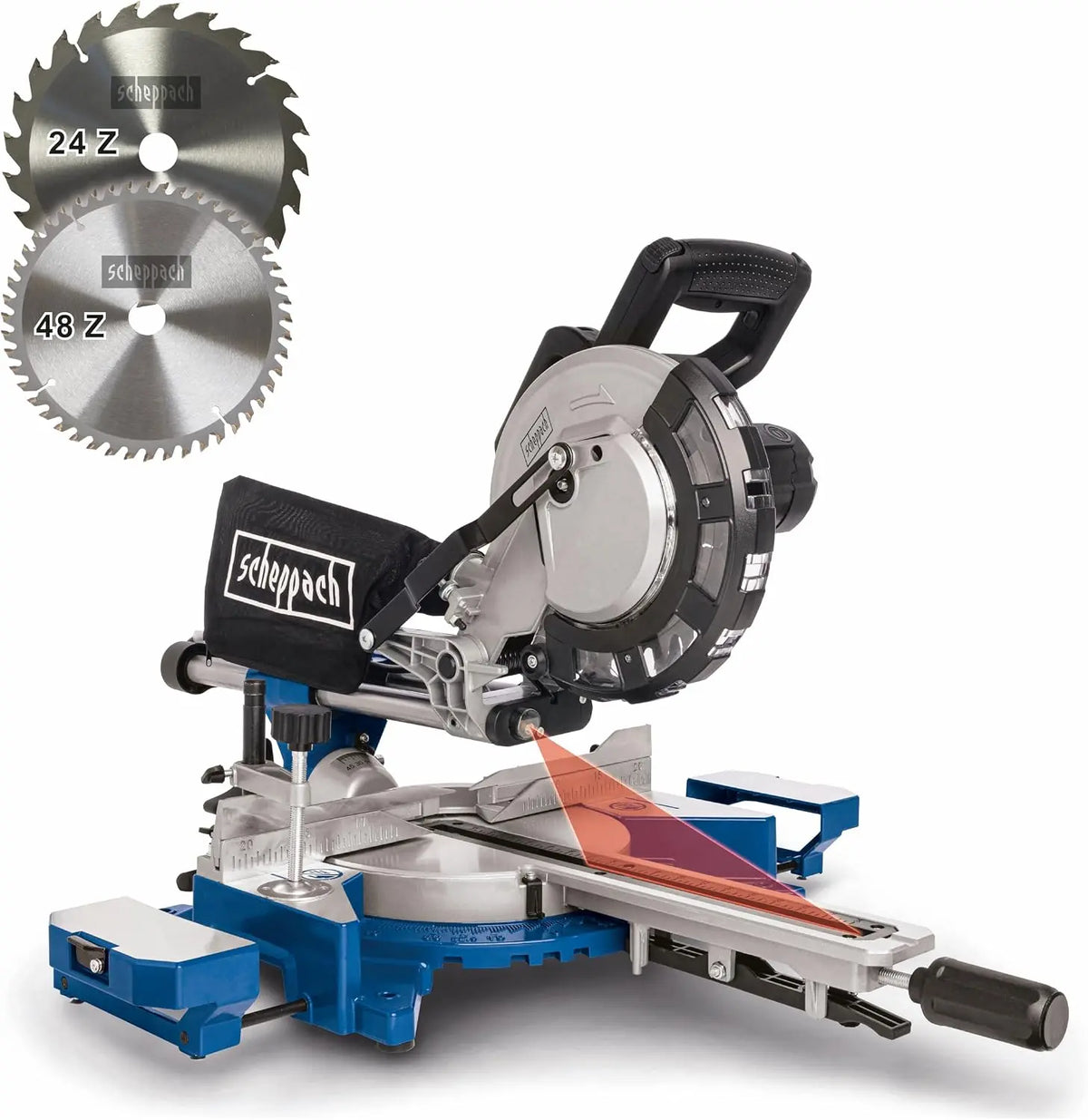 Scheppach Scie à onglets HM216 – 2000 W, gris
