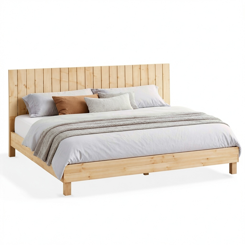 Lit, coloris naturel, pour la chambre