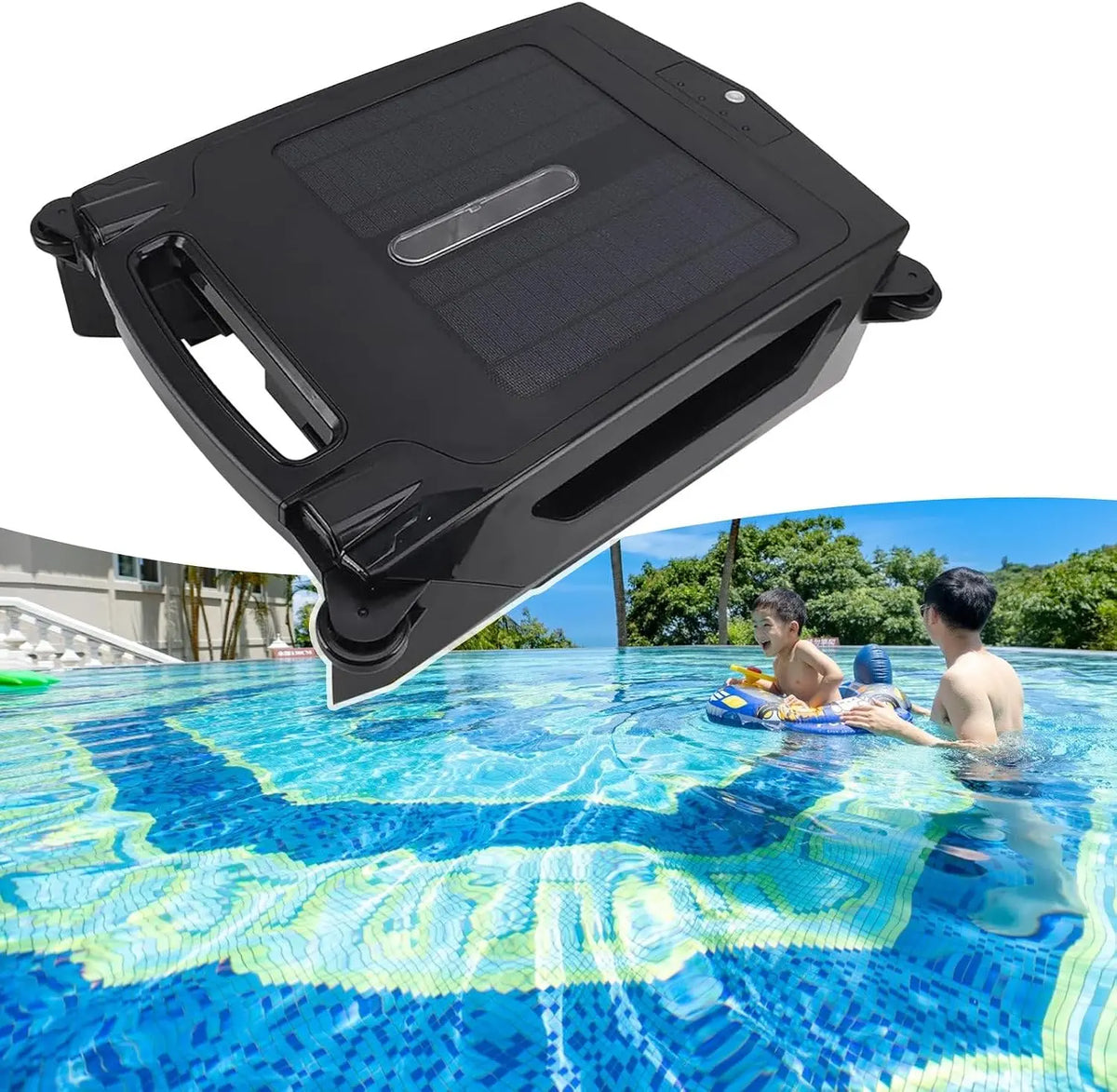 Aspirateur Robot Piscine – sans fil, 3,4 L, 2500 mAh, bleu/gris