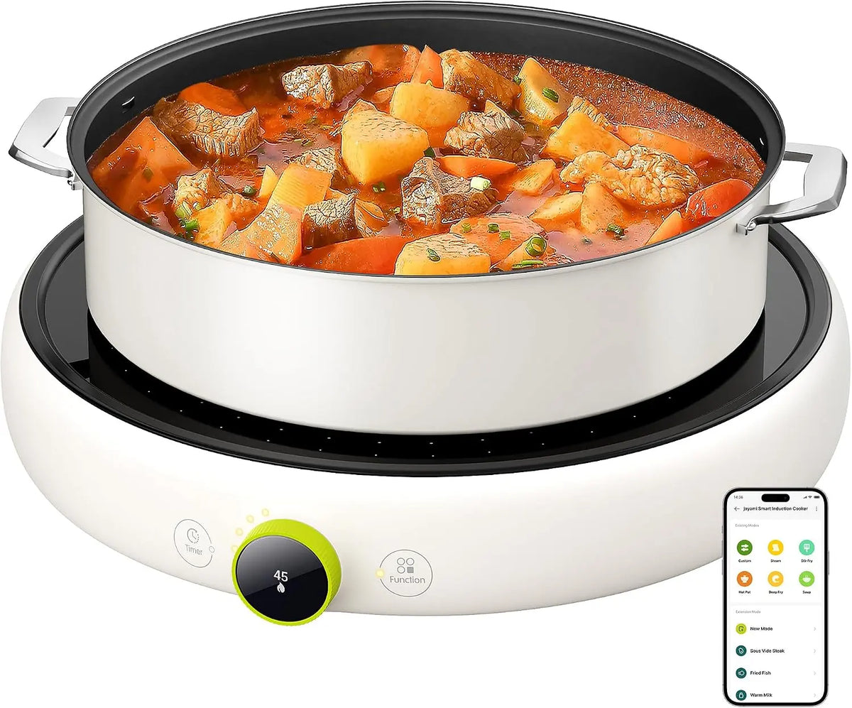 TOKIT Plaque à Induction portable – 2100 W, 2,4 GHz, orange/gris/noir