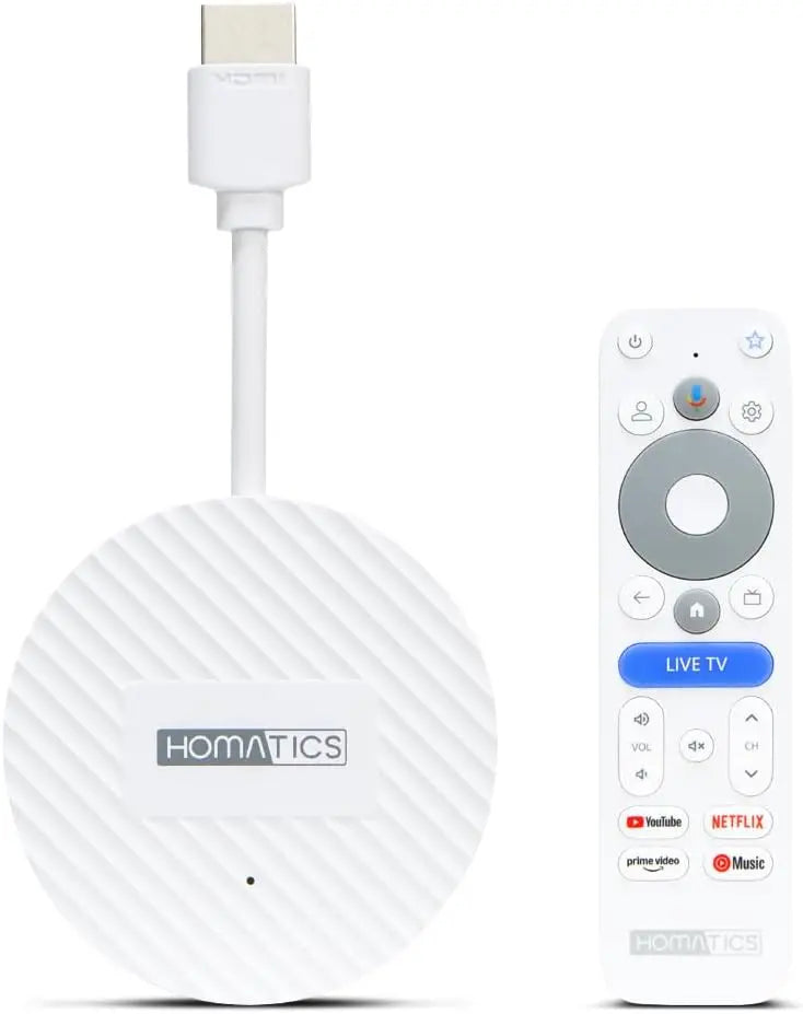 Homatics Dongle 4K V2 Google téléviseur Lecteur Multimédia 4K Ultra HD – 32 Go, gris