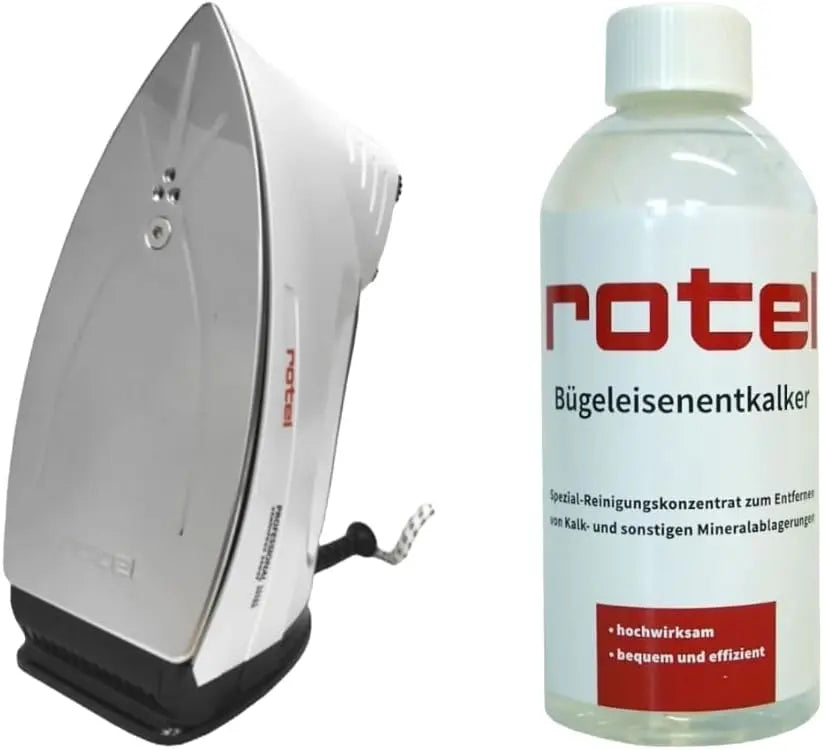Rotel Professional - Fer à repasser à vapeur extra noir - Avec semelle en acier inoxydable - 800 W