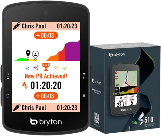 Bryton Rider S510 Compteur GPS pour vélo avec écran Tactile Couleur 2,8' – gris/noir