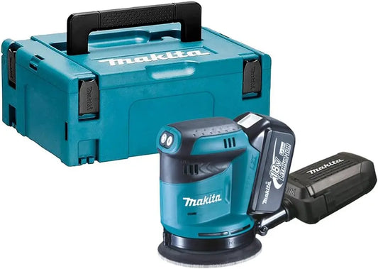 Ponceuse excentrique 125mm LXT 18V + 1x BL1850B + Makpac – bleu/gris