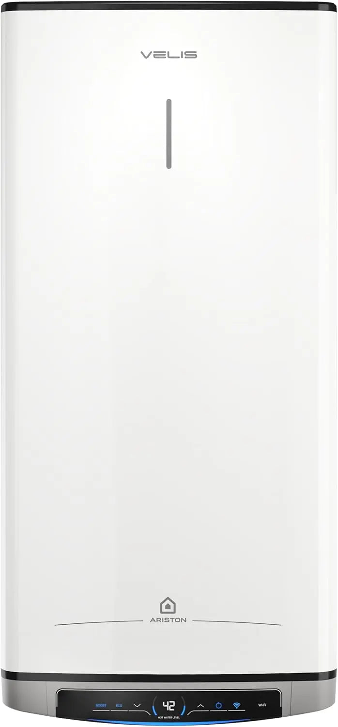 Ariston Velis Dune Chauffe-eau électrique 50 l Wifi-FE verticale/horizontale 51 x 27 x 80 cm Chauffe-eau – gris/noir