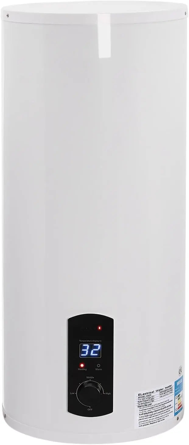 Chauffe-eau électrique 50/80/100/120 litres - 2000 W - Écran LED vertical - Chauffe-eau électrique – 50 Hz, gris/noir