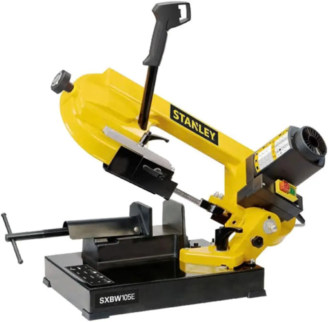 STANLEY - Scie à ruban métaux 750W Coupe jusqu'à 105mm Lame bimétal SXBW105E – noir/gris/jaune