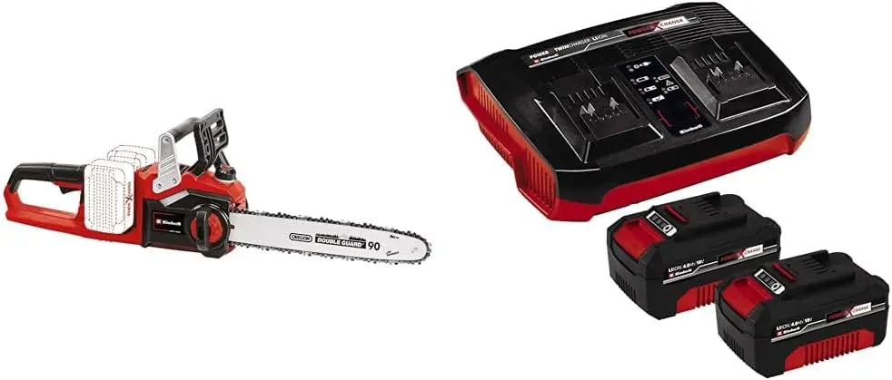 Einhell Tronçonneuse sans fil GP-LC 36/35 Li-Solo Power X-Change Li-ion – 4,0 Ah, noir/gris