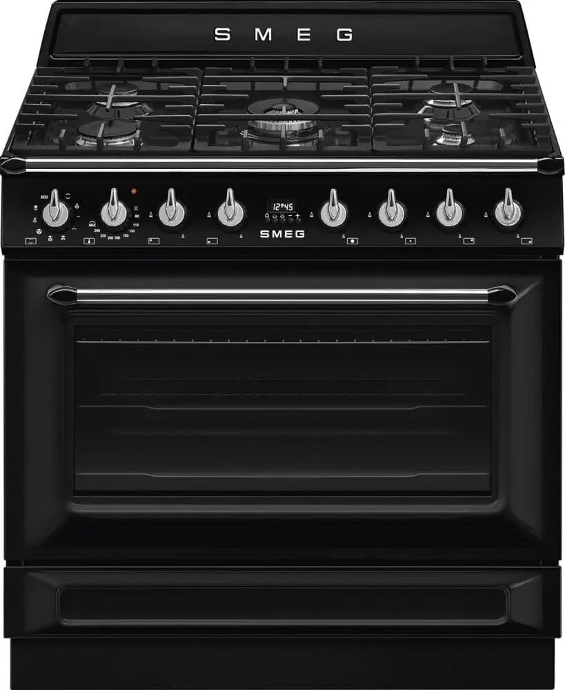 Smeg TR90GMBL Cuisine 90 cm cuisinière – 5000 Watts, noir