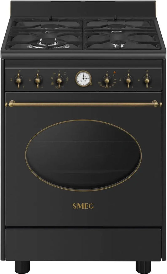 Smeg CO60GMAN2 - Cuisinière à gaz – 900 x600 x600 mm, gris anthracite