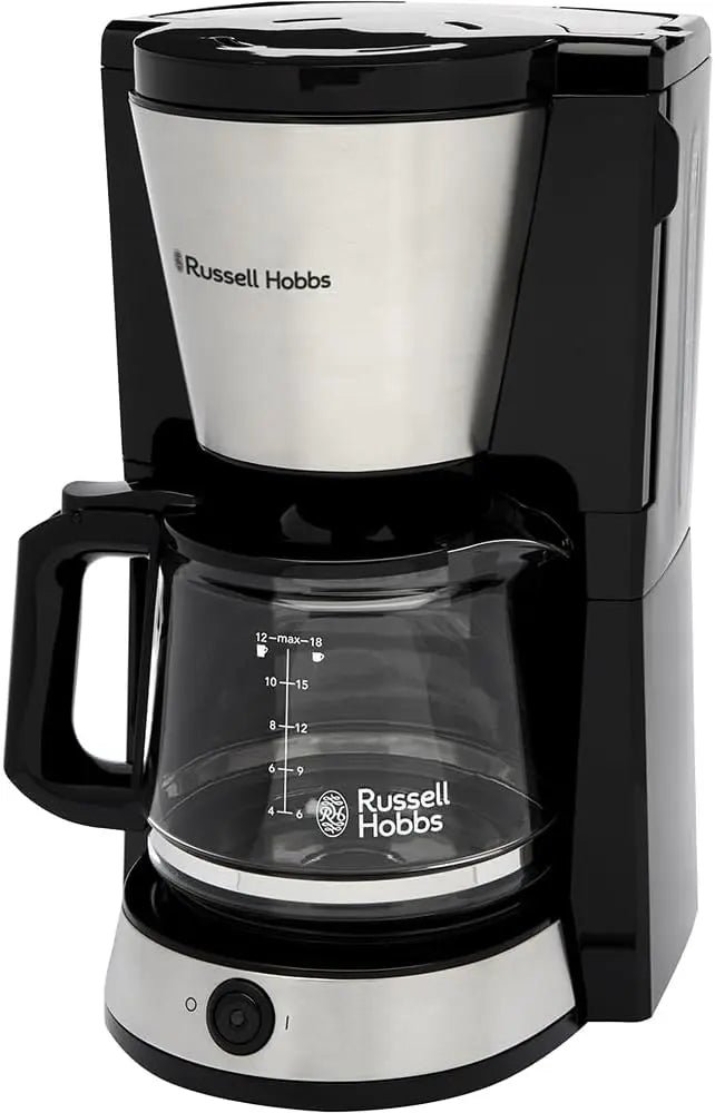 Russell Hobbs Machine à café filtre cafetière – 1,25 l, argenté/bleu