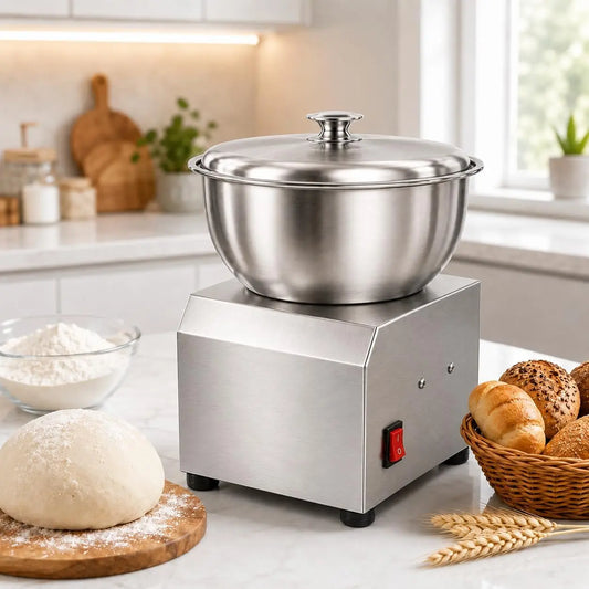 Pétrin à Spirale 8KG 1800W Acier INOX Pizza Pain 3KG – 50 Hz / 60 Hz, argenté