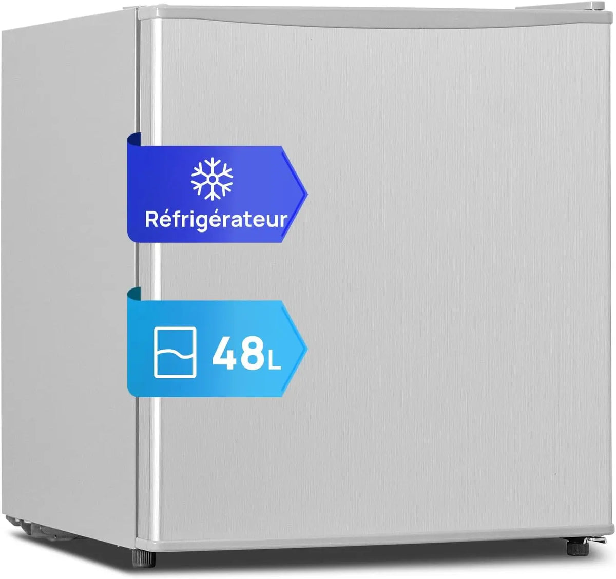 Smad Mini Frigo réfrigérateur – 48 L, 80 kWh, argenté