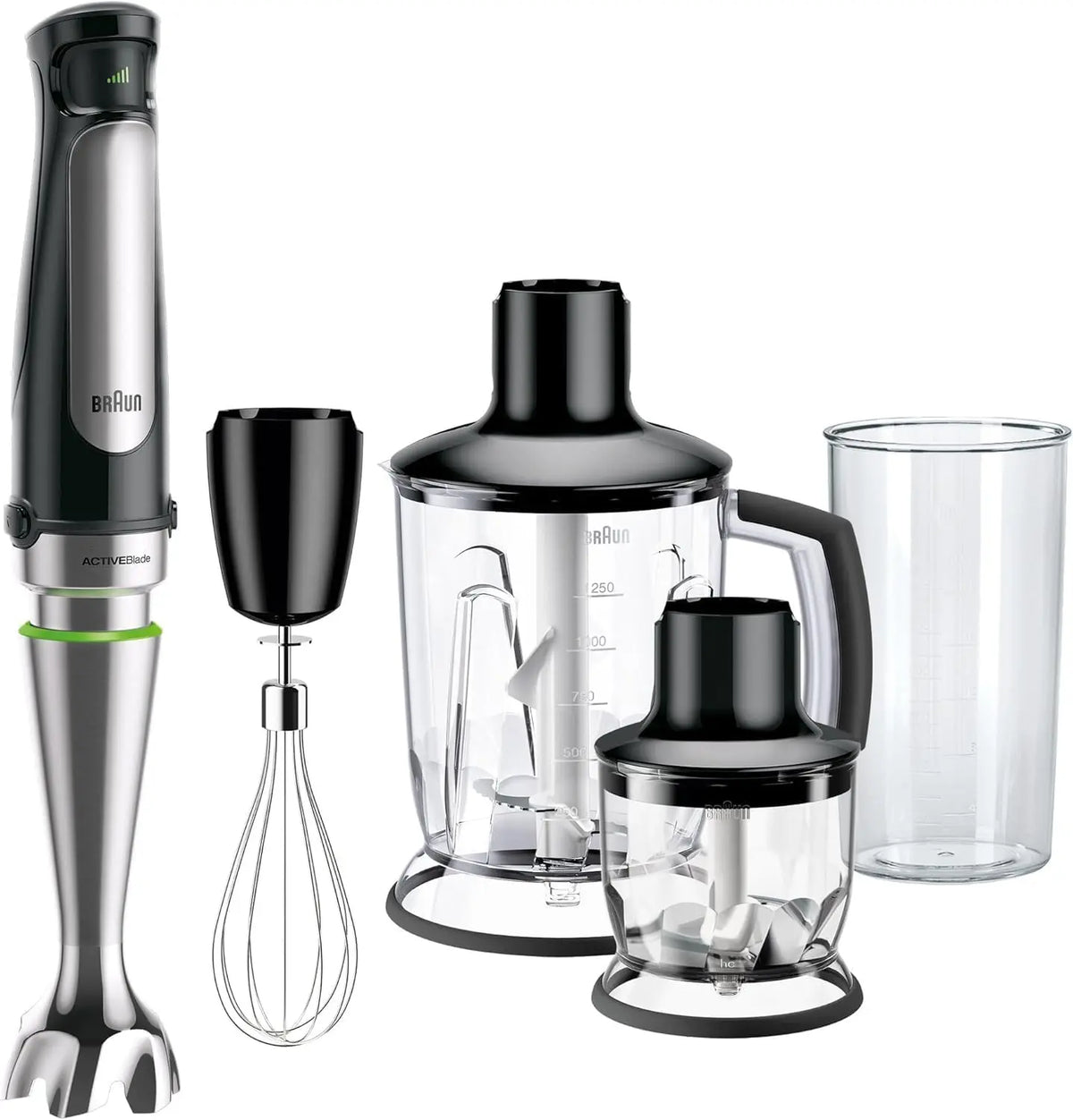 Braun – MultiQuick 7 - Mixeur Plongeant 1000W avec Blender 1250ml Noir