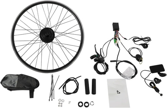 Kit de conversion de vélo électrique 28'/29'/700C avec écran LCD – 250 W, gris/noir