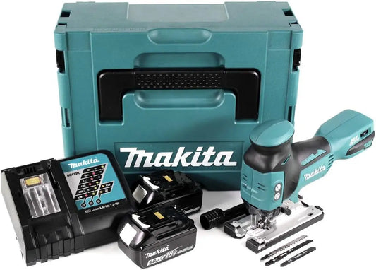 Makita Scie sauteuse 18V LXT 2x5,0 Ah en MAKPAC - MAKITA DJV181RTJ-1 – gris/bleu/noir