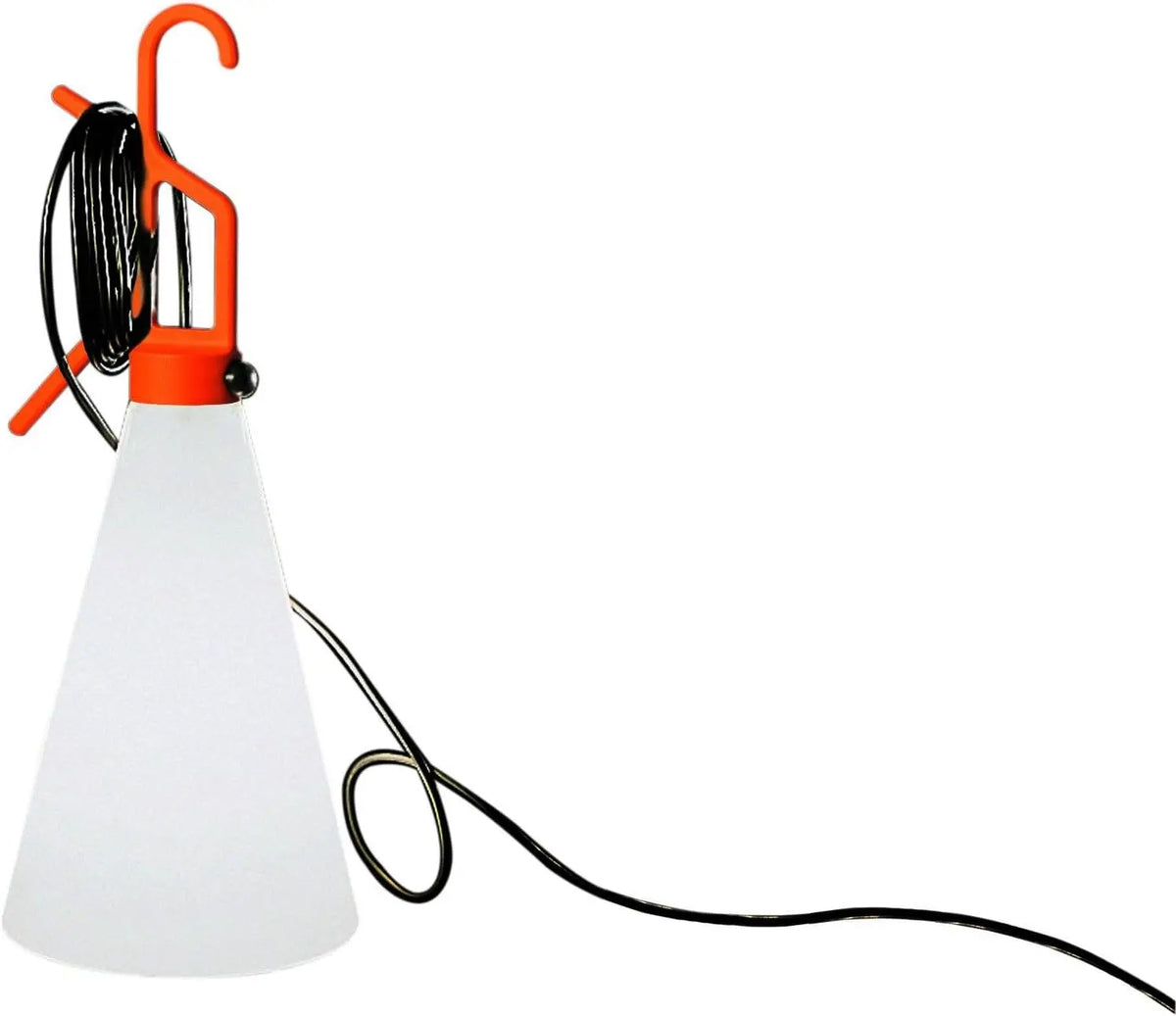 Flos Mayday K. Grcic Lampe multifonction portable avec abat-jour conique – 60 W, 220 x 530 mm, orange