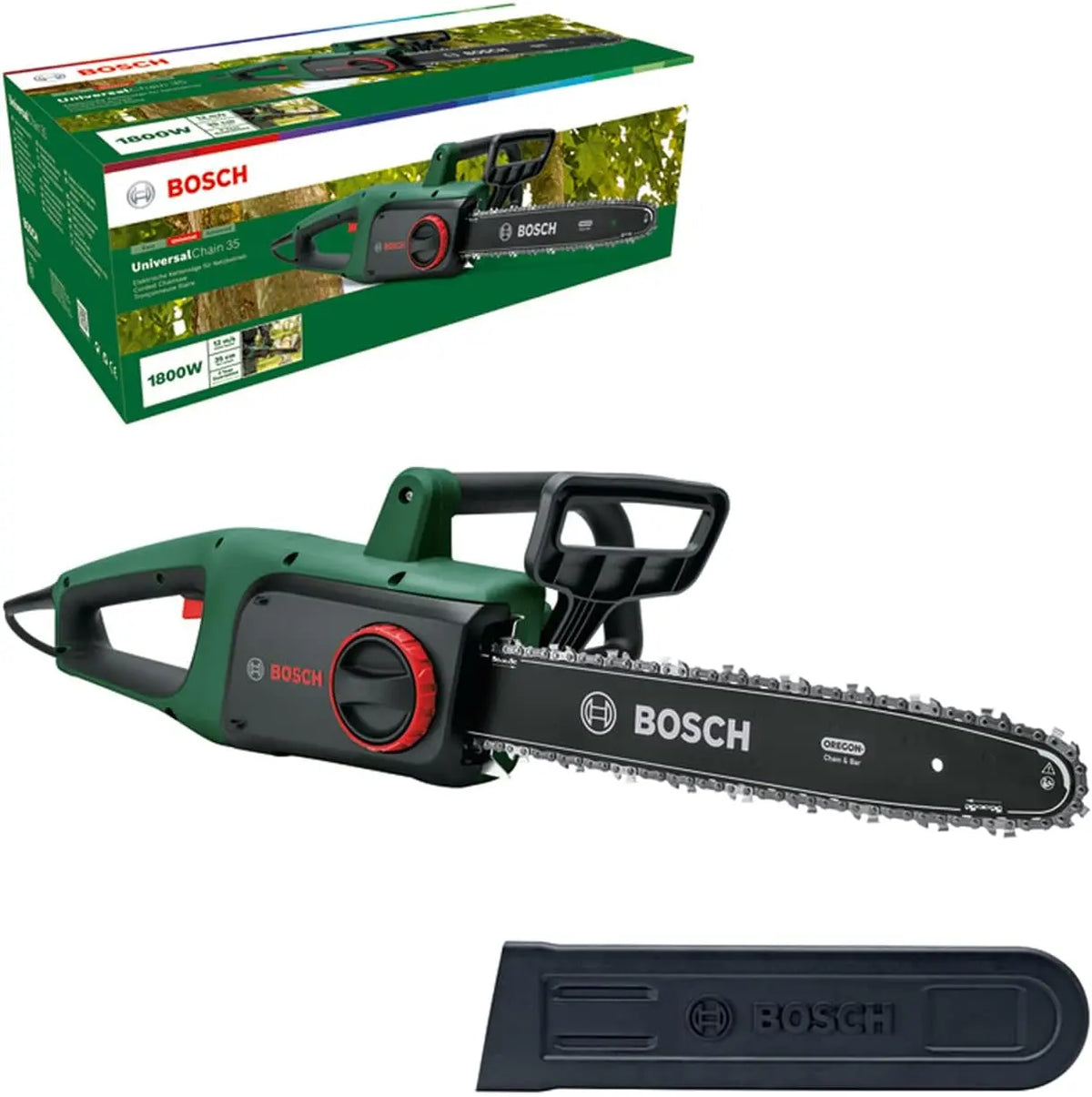 Bosch Tronçonneuse - UniversalChain 35 – 1800 W, gris/vert/noir