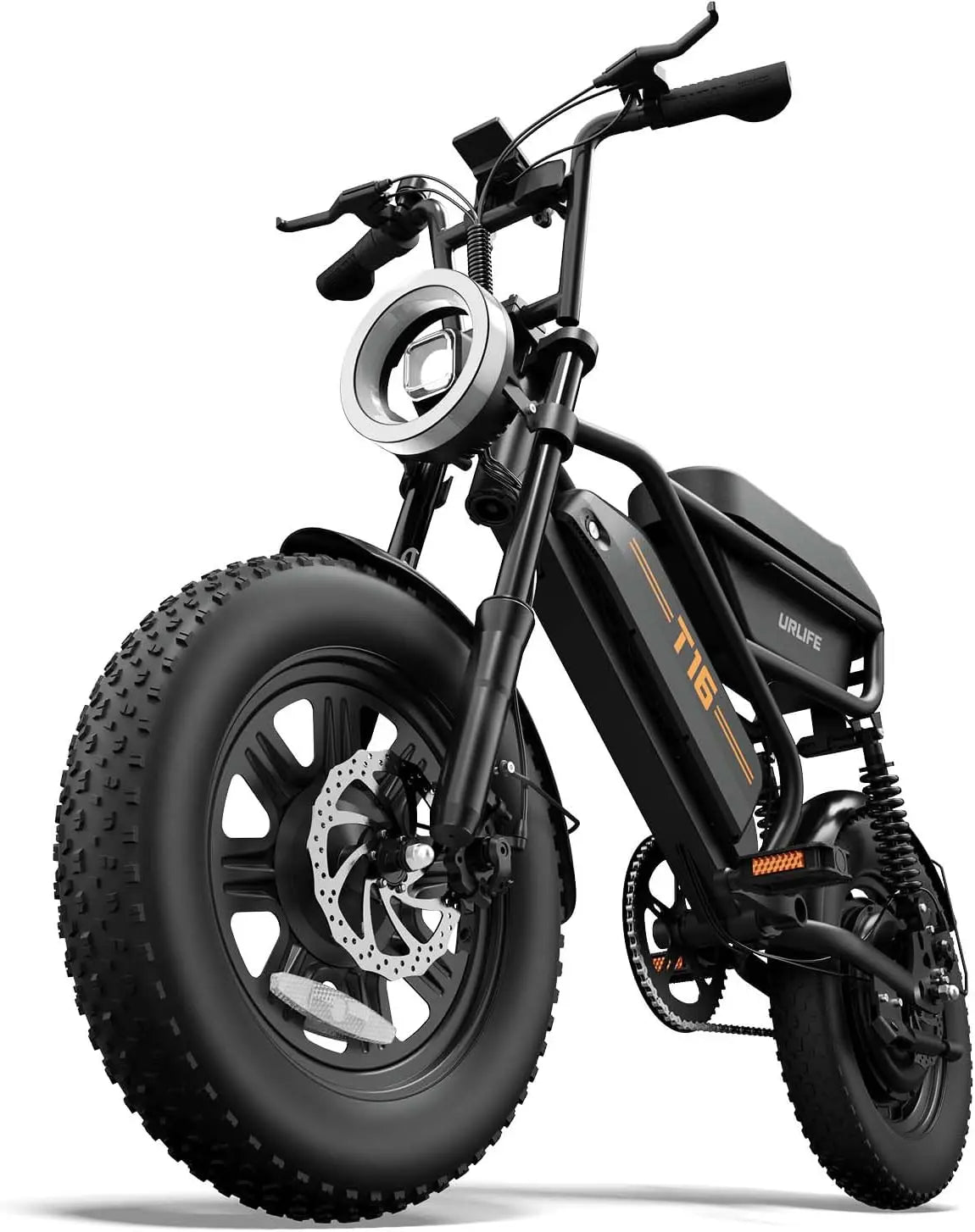 URLIFE 16' x 3.0 Vélo Électrique – 250 W, 13 Ah, gris/noir