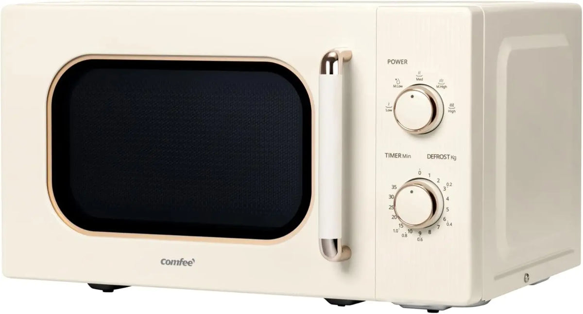COMFEE' CMO-M202NC CM Micro-Ondes Vintage Rétro 20L – 700 W, crème
