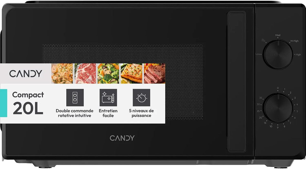 Candy WAVE 300 Micro-ondes 20L 700W four à micro-ondes – CMW320SMB, noir