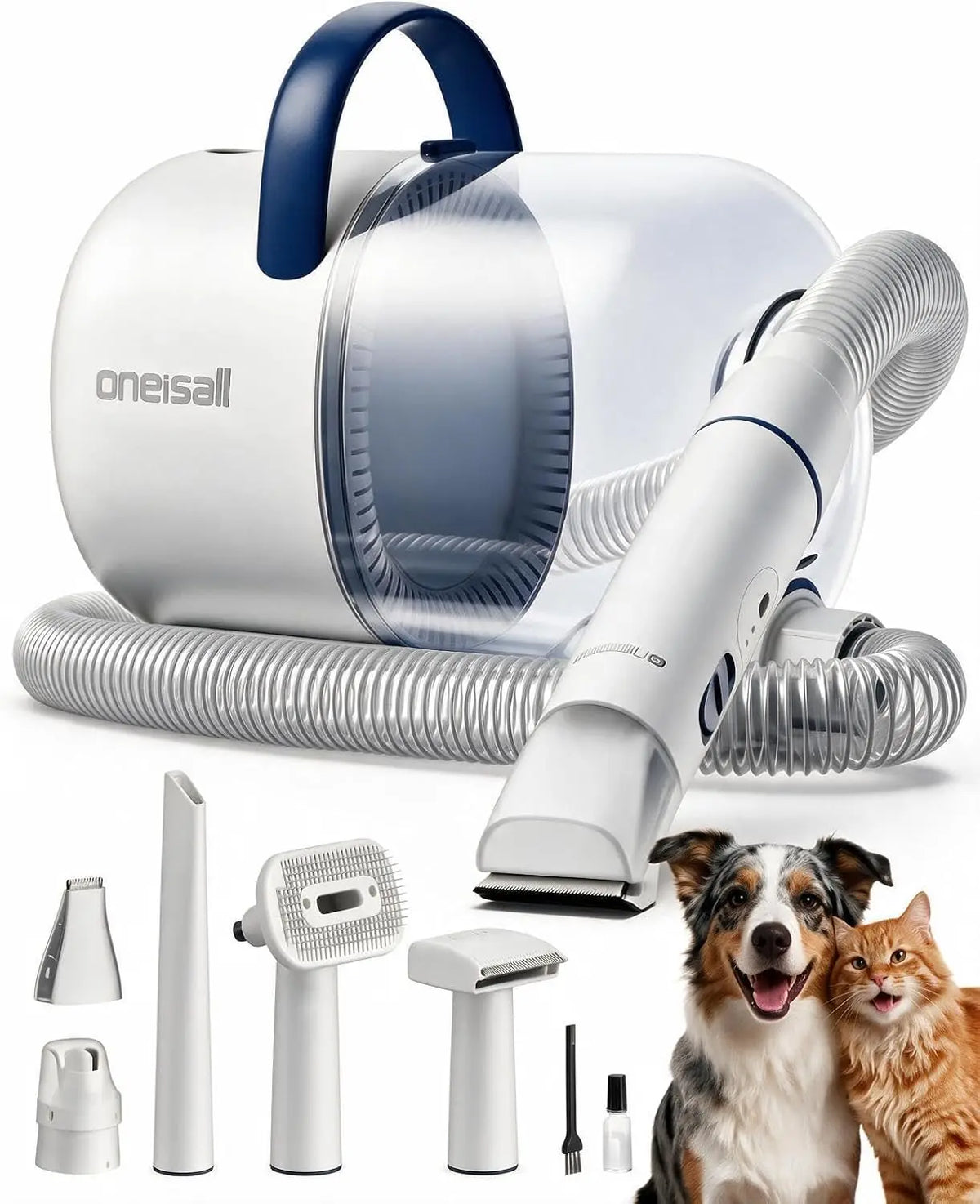 Oneisall Aspirateur poil de chien avec Brosse PG08 – gris